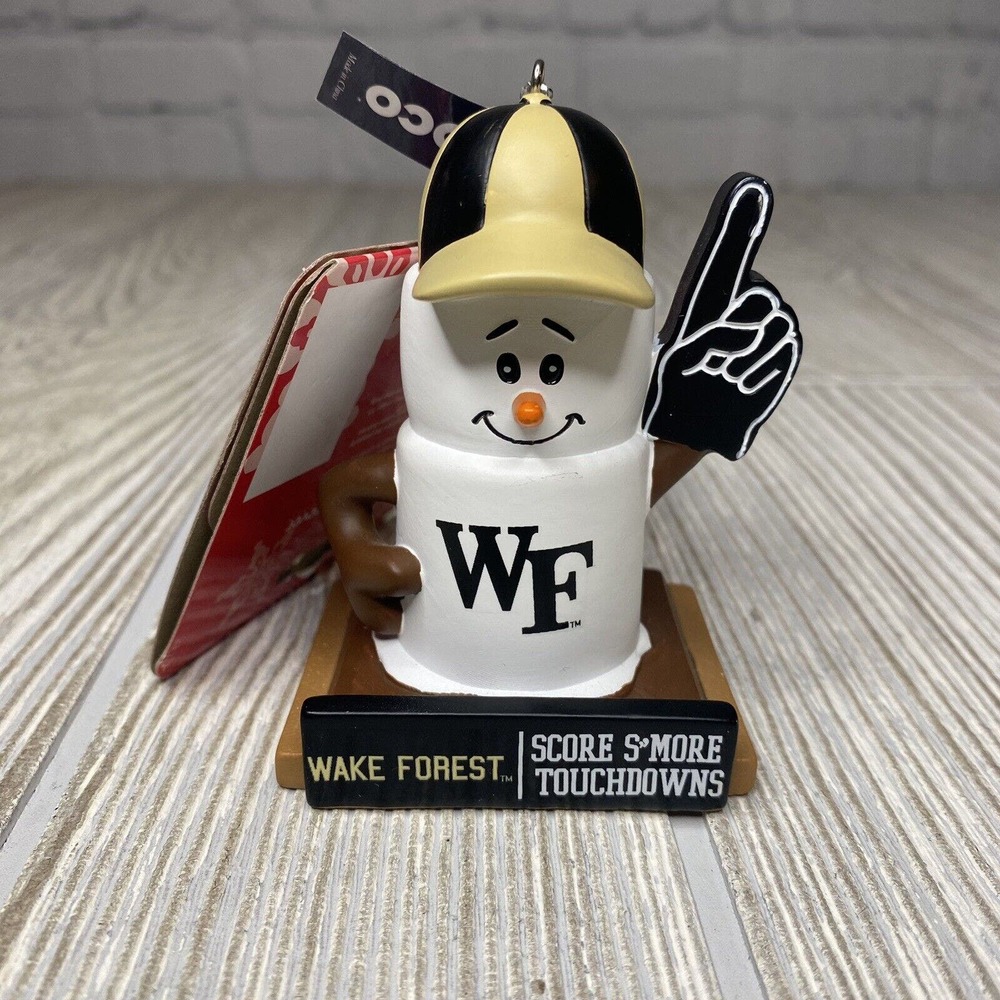 FOCO Wake Forest Team Ornament Christmas Snowman Scores S’mores Touchdown Logo